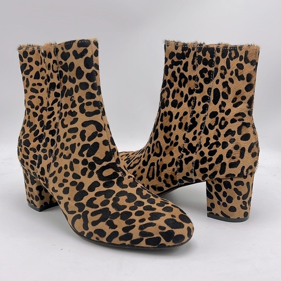 New EARTH cheetah print ankle booties size 6.5 - Picture 1 of 6
